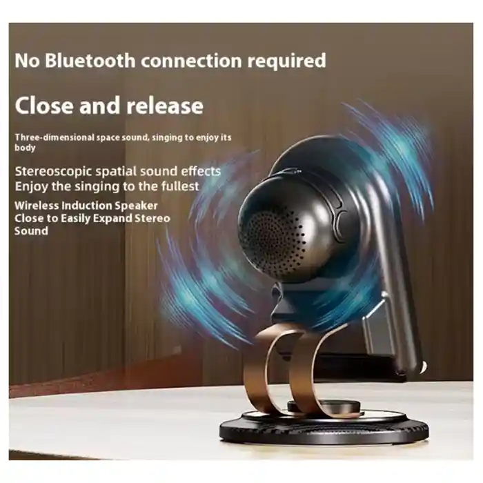 H58 Sensor Speaker Phone Holder Multi-function Wireless Phone Holder for iPhone Android, Induction Activation